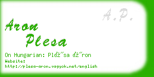 aron plesa business card